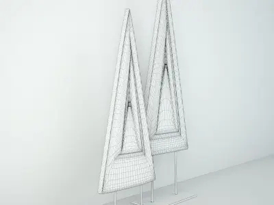 Indonesian Triangular Wood Carving 3D model