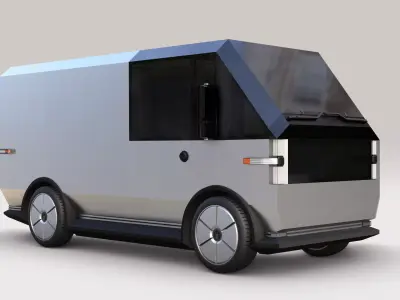 Electric Delivery Van PBR 3D model