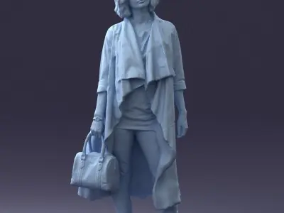 000328 Modern Woman with Red Handbag 1223 3dp 3D print model