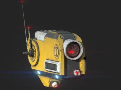 Surveilance Bot Free low-poly 3D model