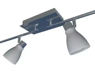 4 head swievel light fixture 3D model