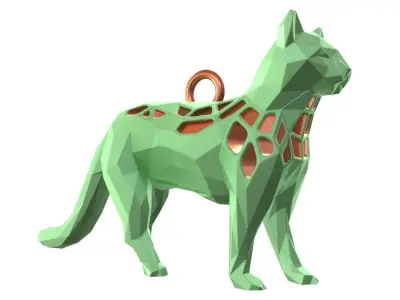 Animal Charm Cat Pose Pendant 3D print model