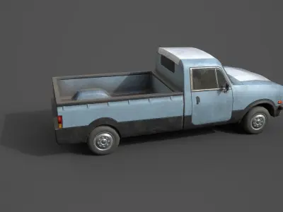 Generic Pickup 01 Dirty Beige Low-poly 3D model