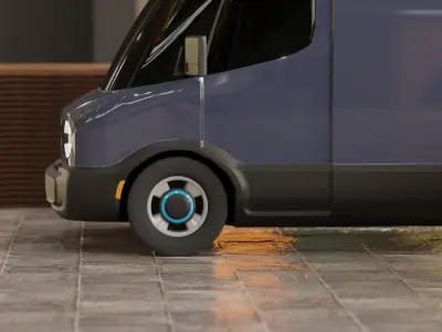 Amazon electric delivery van concept by RIVIAN 3D model