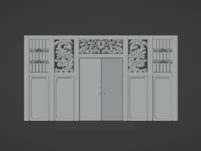 Door Ornament Pack Low-poly 3D model