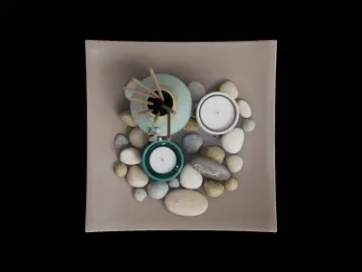 Sea Grass Decoration Set 3D model