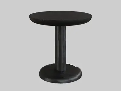 PON-Table Model-1280 Black ash wood Low-poly 3D model