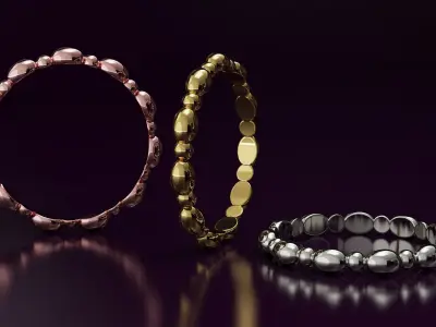 ellipse and sphere band Ring  Free 3D print model