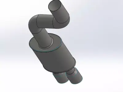 Exhaust Low-poly 3D model