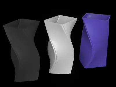 Pack 3 Flower Vase 3D printable models  3D print model