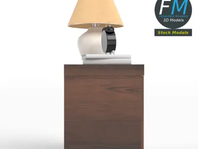 Bedside table set 1 3D model