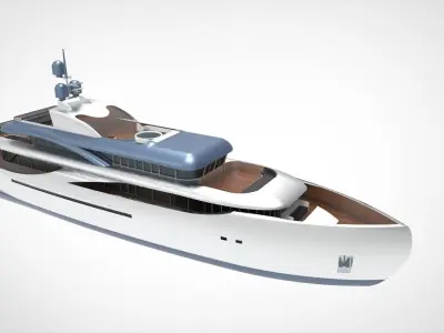 Yacth Modelling 66m to 66cm 3D model