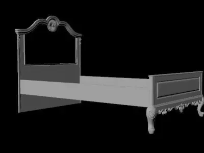 bed headboard and footboard 3D model buy