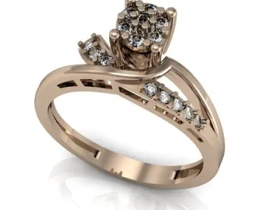 daimond  ring 3D print model