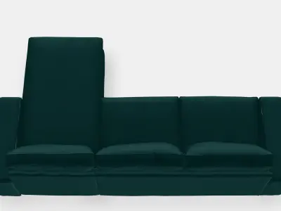 KIVIK 3-seat sofa with chaise longue 1 Low-poly 3D model
