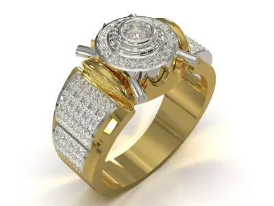 Luxury men jewelry STL 3DM 3D gold ring model mr0317 3D print model