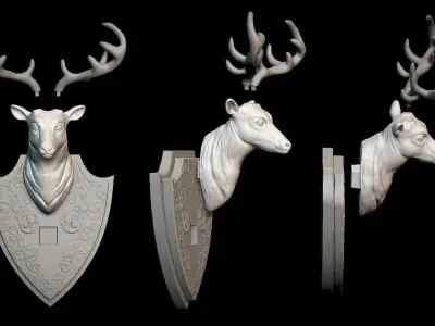 Deer Head 3D print model