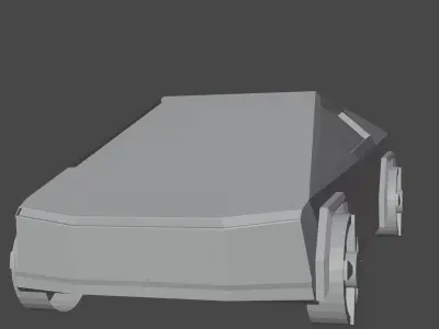 Tesla Cybertruck Low-poly 3D model