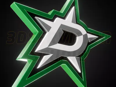 Dallas Stars logo - Cinematic - 3D print 3D model
