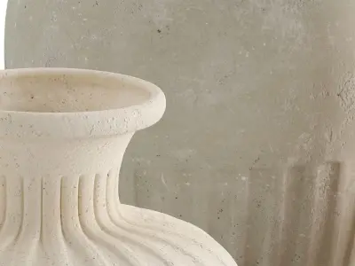 Cannelee Terracotta Vases by Athena Calderone 3D model