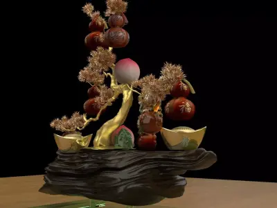 Chinese gourd tree 3D model