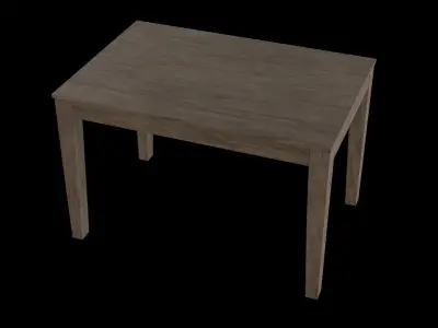 Table wooden 2 Low-poly 3D model