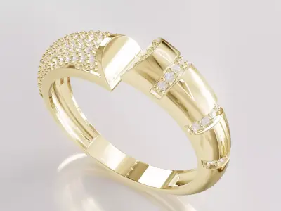 Jewelry Diamond Ring Model RG71 Free 3D print model