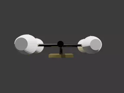 Mid Century Modern Wall Sconce Low-poly 3D model