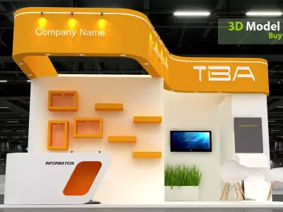 Exhibition Low-poly 3D model 28