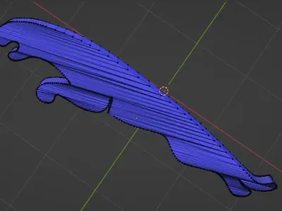 Jaguar 3D Logo Low-poly 3D model