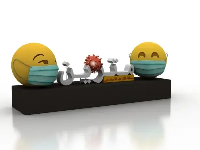 Social Distancing model for coronavirus Low-poly 3D model