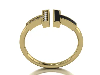 Tiffany Jewelry Ring Gold 3D print model