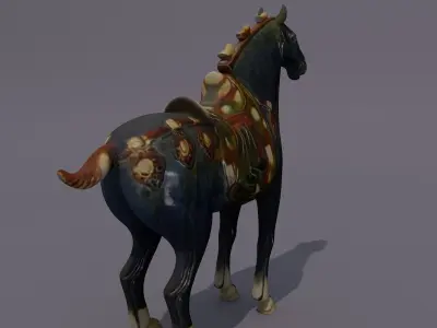 Horse Statuette E 3D model