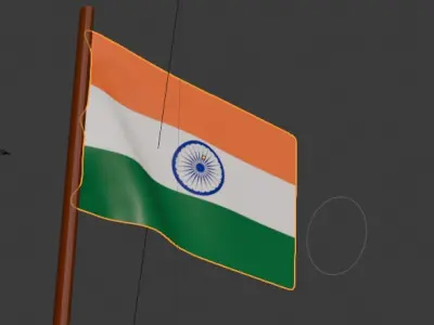Country National 3D Flags Low-poly 3D model