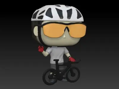 Funko ciclista Biker 3D print model