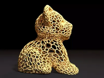 Tiger cub Voronoi 3D print model