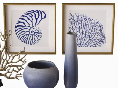 decorative sea set  3D model