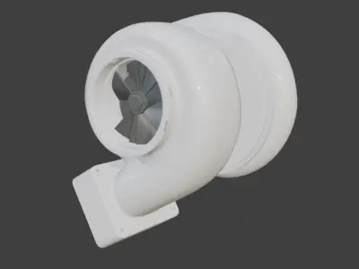 Harts Diesel Turbo charger Low-poly 3D model