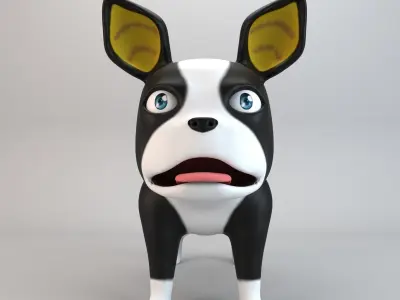 Cartoon Dog Iggy Low-poly 3D model
