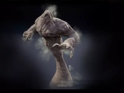 Sand elemental low-poly game engine ready 3D model Low-poly 3D model