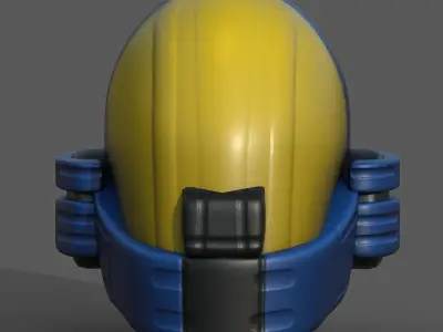 Helmet plastic mask protection pollution ball shaped Low-poly  Low-poly 3D model get