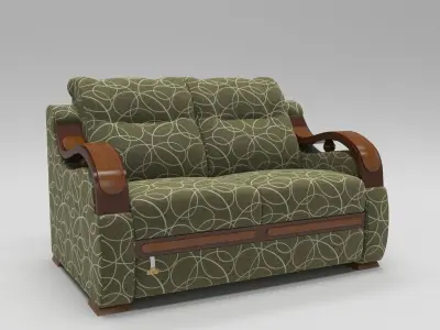 Stylish Olive sofa 3D model