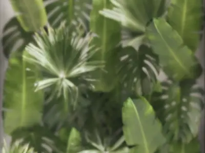 Vertical Garden From Plant Branches In A Phytobox 3D model