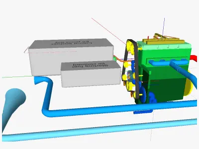IC motor 1 Diesel 3D model