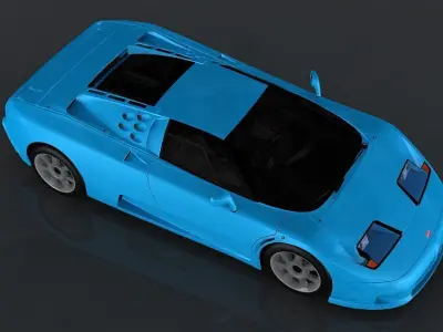 Bugatti EB110 Low-poly 3D model