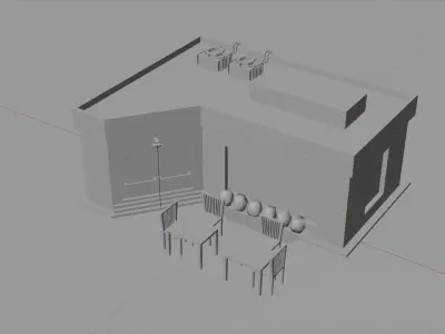 Coffee Store Free low-poly 3D model