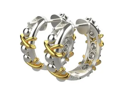 Tiffany earrings 3D print model