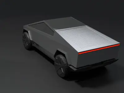 Low Poly Tesla Cybertruck Low-poly 3D model