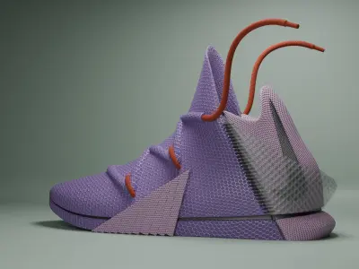Nike shoe - Purple 3D model