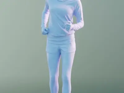 Ina 10060 - Sport Walking Girl Low-poly 3D model